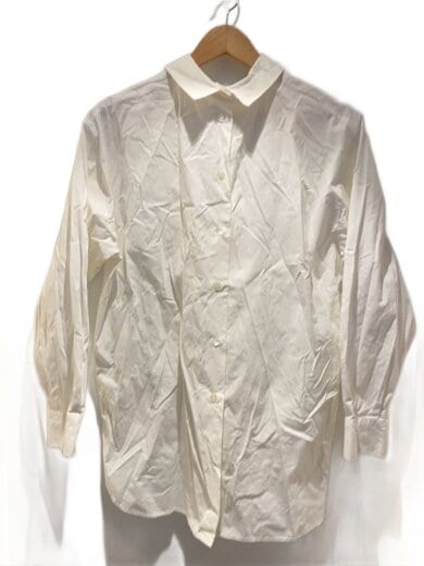 商品画像：長袖シャツ/--/コットン/WHT/無地/23051500301010 1