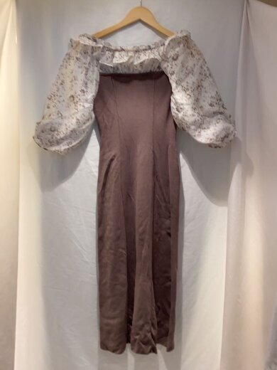 商品画像：シアードッキングニットワンピース/半袖ワンピース/one/レーヨン/GRY/無地/SWNO242075 2