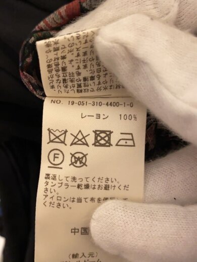 商品画像：半袖シャツ/L/レーヨン/ブラック/総柄/19051310440010 5