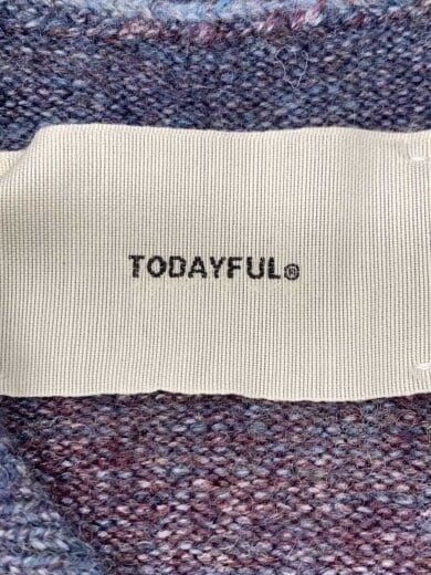 商品画像：カーディガン(厚手)/FREE/アクリル/ブルー/総柄/12420505 3