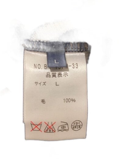 商品画像：ニット・セーター(厚手)/L/ウール/ホワイト/ボーダー/BN-15FM-33 4