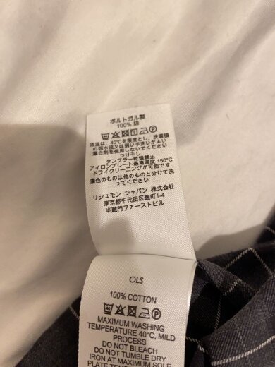 商品画像：長袖シャツ/L/コットン/グレー/チェック 5