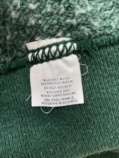 商品画像：70s/毛羽立ち/毛玉/ヤケ有/半袖スウェット/L/--/グリーン 4