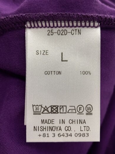 商品画像：DRESS/Cotton Plane Turtleneck/長袖Tシャツ/L/コットン/パープル 4