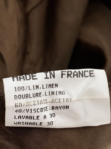 商品画像：フランス製/ジャケット/48/リネン/ブラウン 5