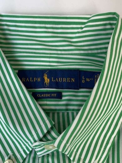 商品画像：長袖シャツ/L/コットン/WHT/ストライプ 3