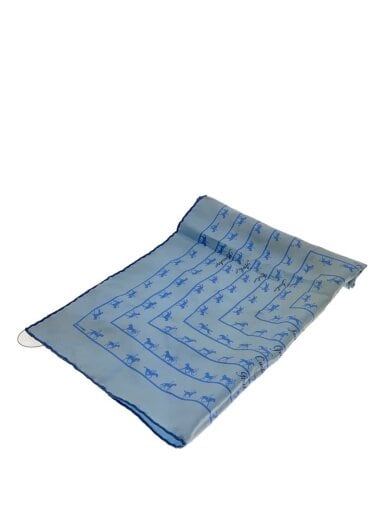 商品画像：スカーフ/シルク/BLU/総柄/レディース// 1