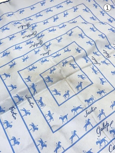 商品画像：スカーフ/シルク/BLU/総柄/レディース// 4