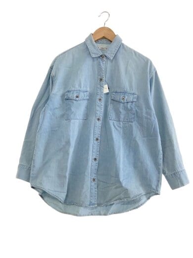 商品画像：ブラウス/FREE/コットン/BLU/無地/0123301200 1