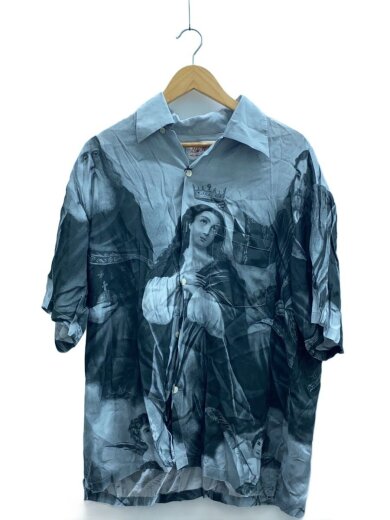 商品画像：アロハシャツ/46/レーヨン/GRY/総柄/ALH-CTE-0003 1