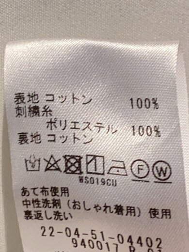 画像：DES PRESコットンストレッチポプリン 2タックワイドパンツ/FREE/コットン/WHT/22-04-51-04402-HN6