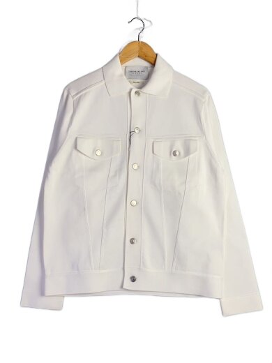 商品画像：ポリエステルコットンニットGジャン/M/ポリエステル/ホワイト/無地/63-02-41-02013 1