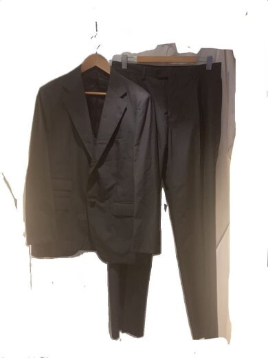 商品画像：ウールコットン シングルブレステッド3Bスーツ/50/ウール/GRY/61-06-41-06106 1