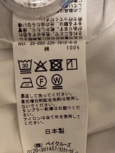 商品画像：LONG/長袖シャツ/FREE/コットン/WHT/25050220761040// 4