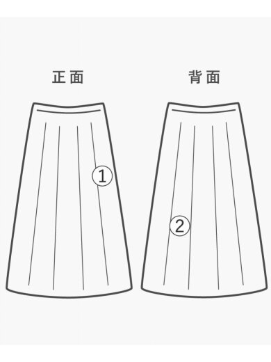商品画像：レザーライクタンブラー ランダムプリーツスカー/34/ポリエステル/ブル/無地/11-05-44-050// 9