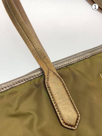 商品画像：使用感/汚れ有/トートバッグ/ナイロン/カーキ 7