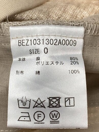 商品画像：ワイドパンツ/0/リネン/BEG/BEZ1031302A0009// 5