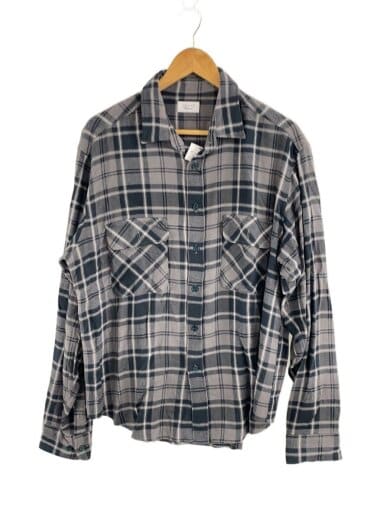 商品画像：25年モデル/RAYON PLAID SHIRTS/2/レーヨン/グレー/チェック/US2524// 1
