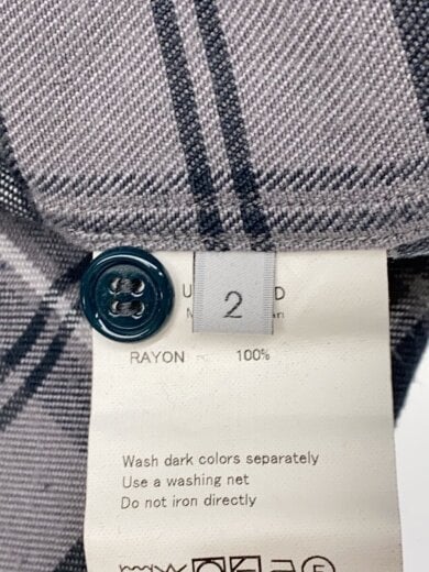 商品画像：25年モデル/RAYON PLAID SHIRTS/2/レーヨン/グレー/チェック/US2524// 4