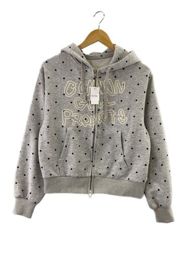 COMMON GULL PRODUCTS/ジップパーカー/S/コットン/GRY/ドット