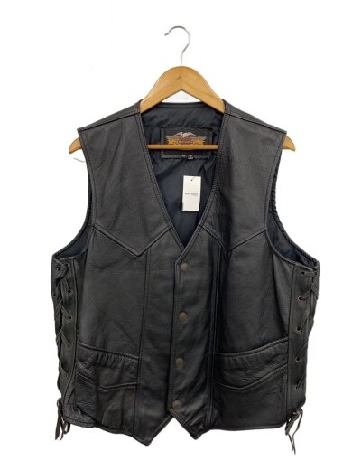 商品画像：ベスト/XXL/レザー/BLK// 1