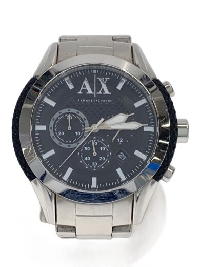 商品画像：クォーツ腕時計/アナログ/ステンレス/BLK/SLV/AX1213 1