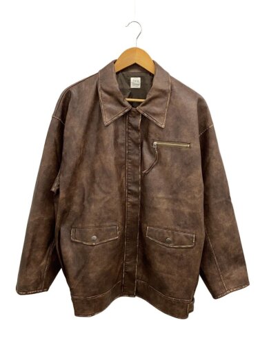 商品画像：レザージャケット・ブルゾン/FREE/--/BRW/無地 1