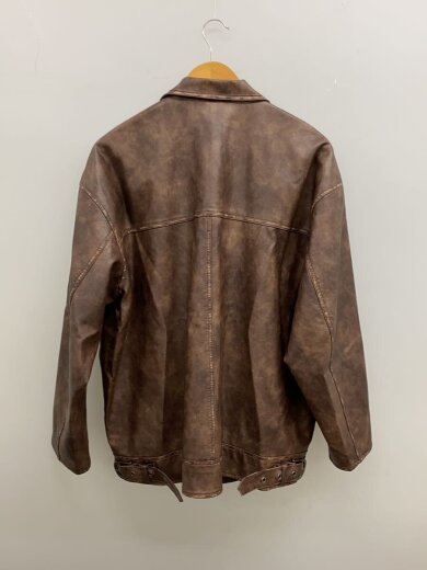 商品画像：レザージャケット・ブルゾン/FREE/--/BRW/無地 2