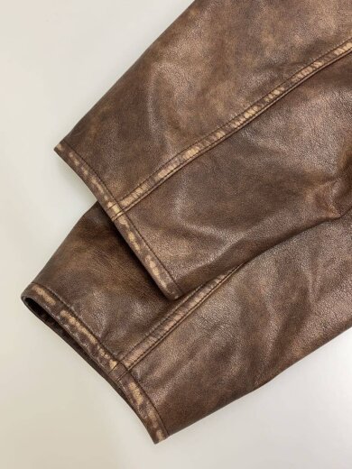 商品画像：レザージャケット・ブルゾン/FREE/--/BRW/無地 5