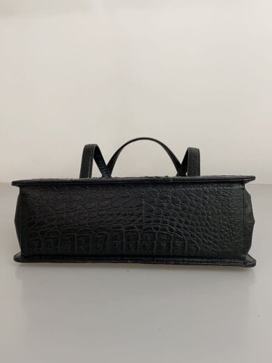 商品画像：ハンドバッグ/レザー/BLK/無地 4