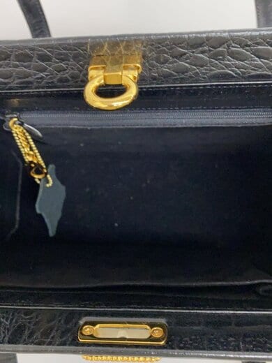 商品画像：ハンドバッグ/レザー/BLK/無地 5