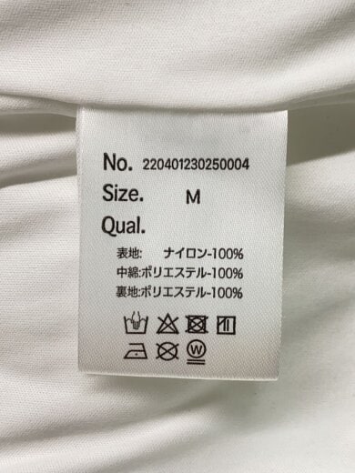 商品画像：ベスト/M/ポリエステル/WHT/無地/220401230250004 4