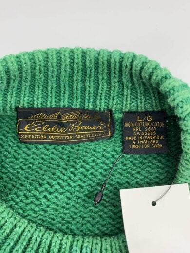 商品画像：ニット・セーター(厚手)/L/コットン/GRN 3