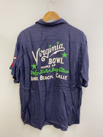 商品画像：半袖シャツ/L/レーヨン/NVY/無地/KL32971 2