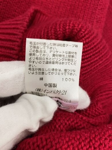商品画像：ニット・セーター(厚手)/L/コットン/RED// 4