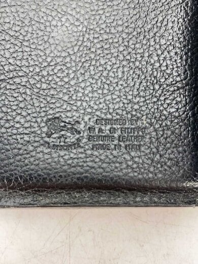 商品画像：3つ折り財布/レザー/BLK/無地/メンズ 3