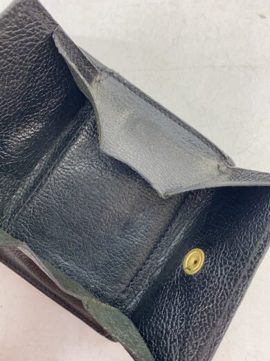 商品画像：3つ折り財布/レザー/BLK/無地/メンズ 6