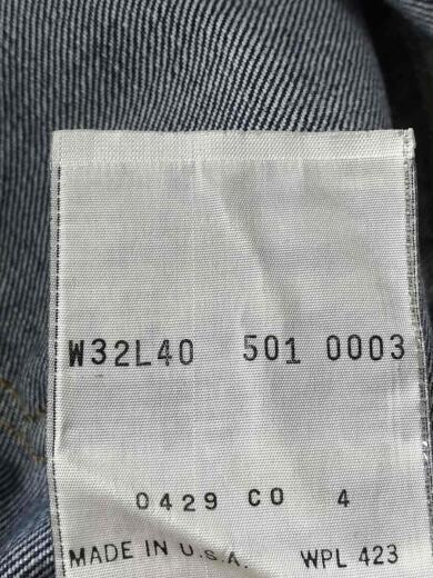 画像：Levi’s501XX/555/501 0003/98年製/バレンシア/32/コットン/IDG/無地/BIG E/黒カン4