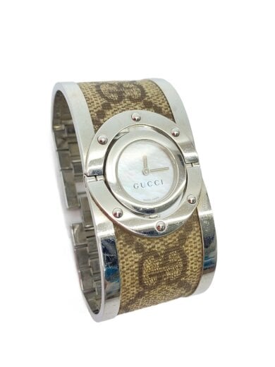 商品画像：バングルウォッチ/クォーツ腕時計/アナログ/ステンレス/WHT/シェル盤/112/小傷有 1