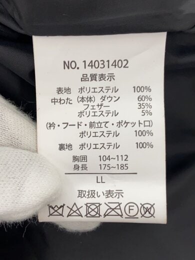 画像：その他ブランドmonsieur paris/ダウンジャケット/LL/ポリエステル/BLK/無地/140314024