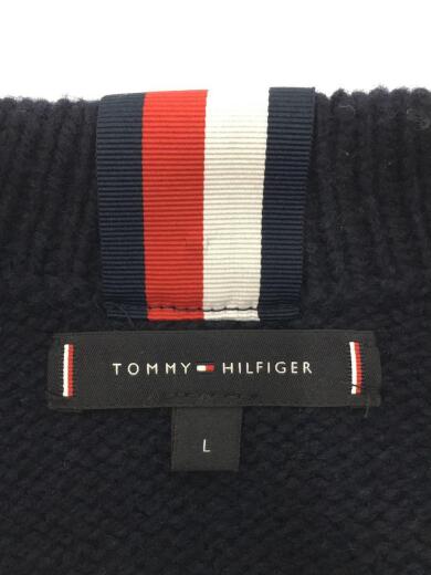 画像：TOMMY HILFIGERセーター(厚手)/L/ウール/NVY/BIG LOGO/毛玉有り3
