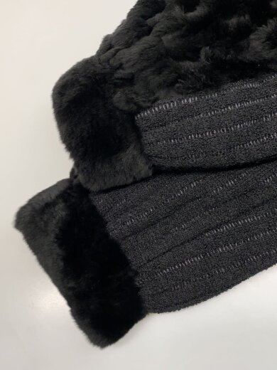 商品画像：コート/42/ファー/BLK/無地 5