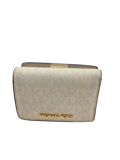 商品画像：2つ折り財布/PVC/WHT/総柄/レディース 1