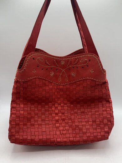 商品画像：ハンドバッグ/レザー/RED/無地 3