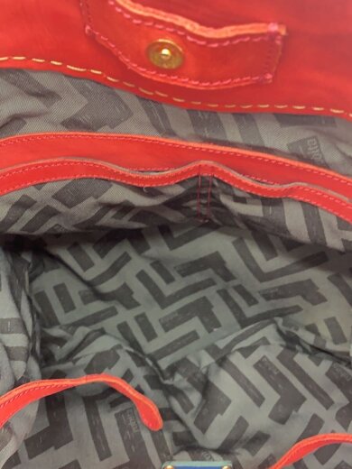 商品画像：ハンドバッグ/レザー/RED/無地 5