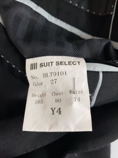 画像：SUIT SELECTスーツ/Y4/ポリエステル/BLK/無地/BLT91014