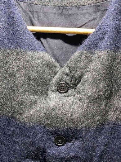 商品画像：ベスト/2/ウール/GRY/ボーダー/01-9010-60 6