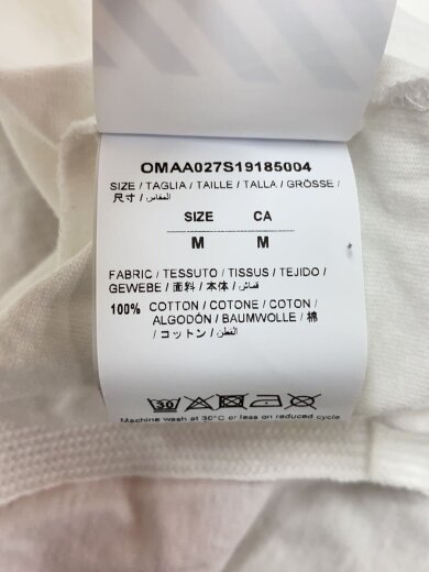 商品画像：Tシャツ/M/コットン/WHT/OMAA027S19185004// 4