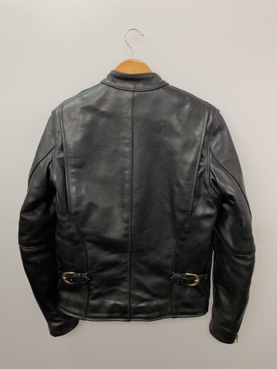 商品画像：シングルライダースジャケット/36/レザー/BLK/無地 2