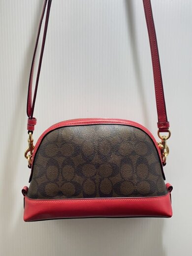 画像：COACHショルダーバッグ/PVC/RED/総柄/F76674/使用感考慮3